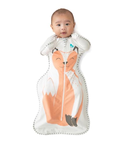 Image of Love to Dream Swaddle UP Self-Soothing Sleep Sack 5-8.5 lbs, Dramatically Better Sleep, Snug Fit Calms Startle Reflex, 1.0 TOG, Orange Lyric The Fox, Newborn, L10 01 278 ORA NB
