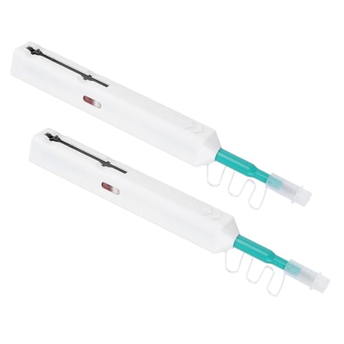 Plyisty Bolígrafo Limpiador de Fibra óptica, Limpiador sin Agua y sin Alcohol con Puntas Reemplazables para Conectores FC SC ST, Eliminación de Polvo Antiestático para Componentes