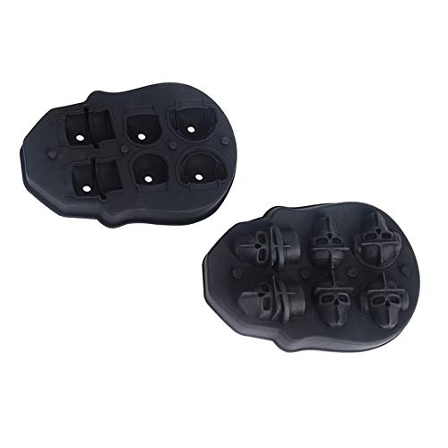 MY GIFT TREE Moule à glaçons en silicone 6 grilles en forme de tête de mort 3D - Qualité alimentaire flexible 4 crânes vives - en forme de moule pour whisky, glace et cocktails Cover