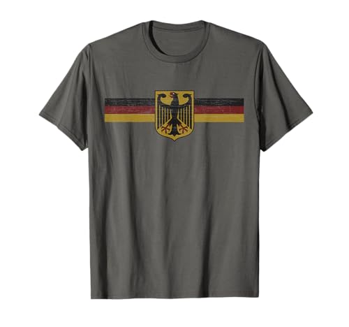German Deutschland Flag Coat of Arms Banner Retro Vintage T-Shirt