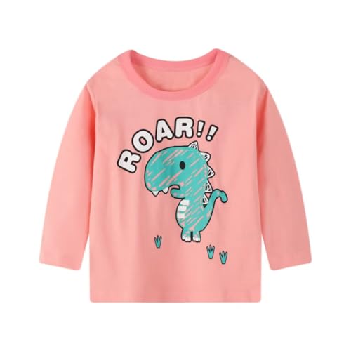 Image of Toddler Girl Long Sleeve T-Shirts Kids Cotton Fall Top 2-7 Years | 3 Pieces Soft Cotton Casual T-Shirt