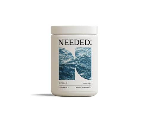 Image of Needed. Prenatal Omega-3 - High Potency Dose of Sustainably Sourced Fish Oil, Lemon Zest Scented, 1000mg DHA, 1000mg EPA, Encased in a Gelatin-Free, Plant-Based Softgel Shell, 30-Day Supply | High Potency Dose of Sustainably Sourced Fish Oil, Encased in a Gelatin-Free, Plant-Based Softgel Shell, 30-Day Supply