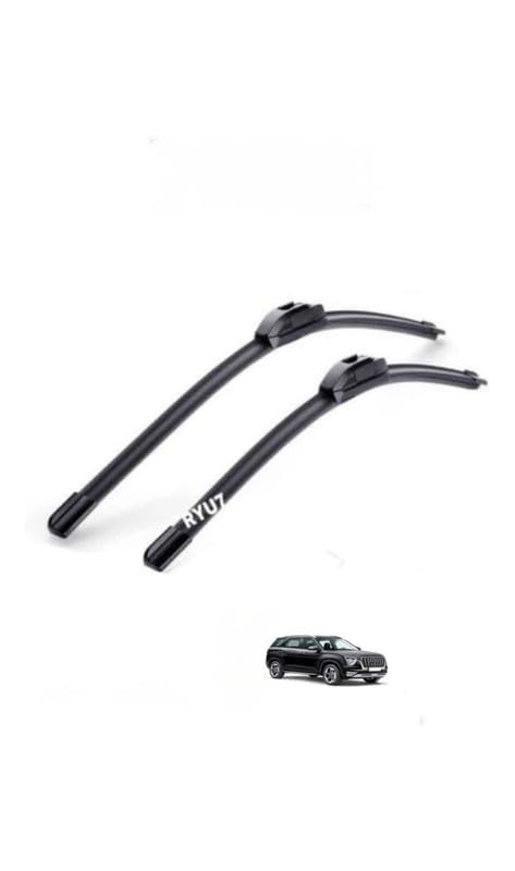 Image of All Season Frameless /Soft Wiper Blades Fits For Hyundai Alcazar 24 /600mm+18 inch /450mm(Pack of 2)