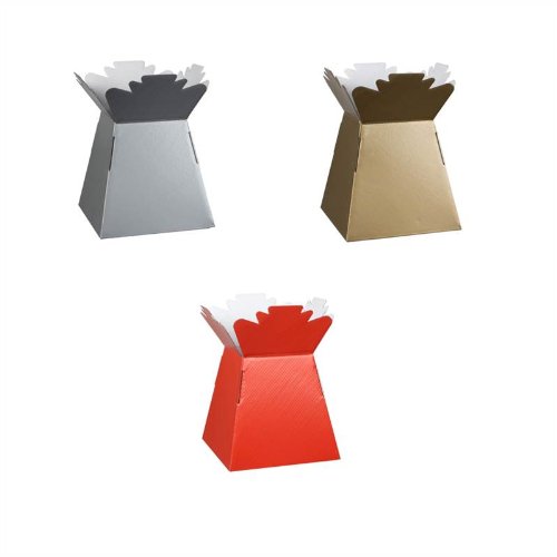 Hand-Tied Vase Florist Bouquet Boxes | Aqua Presentation & Transporter Boxes | Pack of 30 | Durable Flower & Plant Packaging | Glossy Mix 3