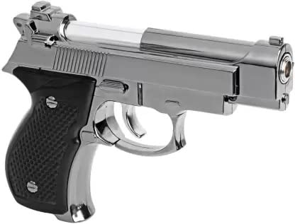 WBD Worlds Mini Gun Shaped Lighter Microfibre Gas Lighter (Silver, Black, Pack of 1)-picture-32