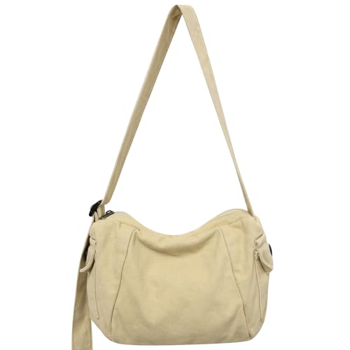 Small Canvas Purse Messenger Bag Hobo Crossbody Bag for Women Shoulder Tote Handbag Casual Travel Work