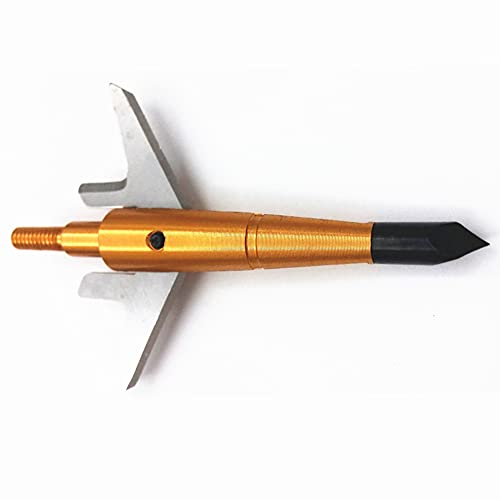 Fay Outdoor Sport Expandable Hunting Broadheads 100 Grain, Archery Screw-In Arrowheads With Two Blades One Pointed Accurate For Compound Recurve Bow Arrows And Crossbow Bolts (6Pk) #TOP4