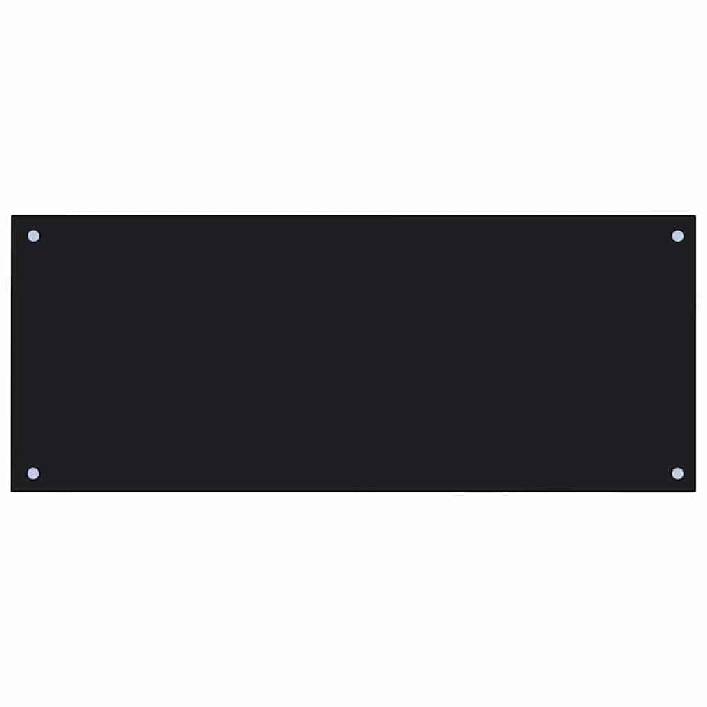 Generisch Küchenrückwand 2 pcs Schwarz 100 x 40 cm Gehärtetes Glas,Heim Garten,Küche Esszimmer,Küchenhelfer -utensilien-3415440