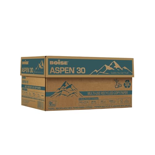 Boise® ASPEN® 30 3-Hole Punched Multi-Use Printer & Copy Paper, 10 Reams, White, Letter (8.5