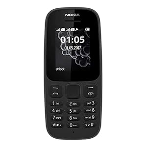 Nokia 105 - Téléphone portable débloqué GSM (Ecran 1,8 pouces, ROM 4Mo, Double SIM) Noir
