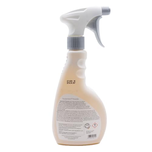 Medilutions Equiprotect Parasite, Parasitenabwehr und Hautschutz, gegen Milben, Flöhe, Läuse, Haarlinge, für Pferde und Hunde, 500ml Sprühflasche
