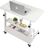 Tragbarer, verstellbarer Laptop-Schreibtisch mit Rollen, Metallrahmen, Arbeitsplatz für Zuhause, Büro, Arbeitszimmer