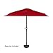 Half Umbrella - 9 ft Patio Umbrella with Easy Crank - Outdoor Patio Shade - Small Canopy for Balcony, Table or Deck by Pure Garden (Red)