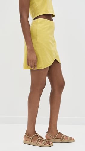 Les Tien Women's Misty Mini Scallop Wrap Skirt4