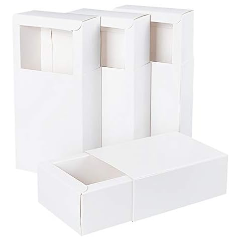 BENECREAT 20 Pack Kraft Paper Drawer Boxes Cover