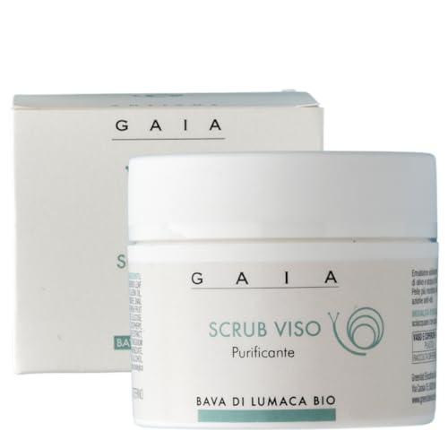 Greenlab Éliciculture Gommage Visage Purifiant avec Bave d'escargot Pure Gaia 50 ml ; Exfolie, purifie, régénère et illumine, convient à tous les types de peau