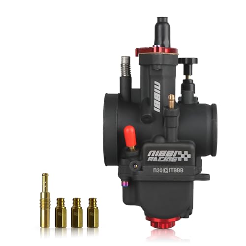 Image of NIBBI PWK 30mm Carburetor with Three Main Jets and One Pilot Jet of Performance Racing Carburetor for Replace Keihin or mikuni Carburetors