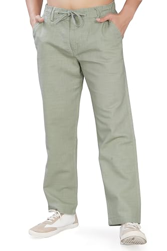 Image of DIVISIVE Men's Relaxed Fit Cotton Linen Blend Trousers