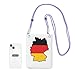 kurue German Flag Map Print Small Crossbody Shoulder Bag, Cell Phone Bag Wallet Purses with Adjustable Strap for Women