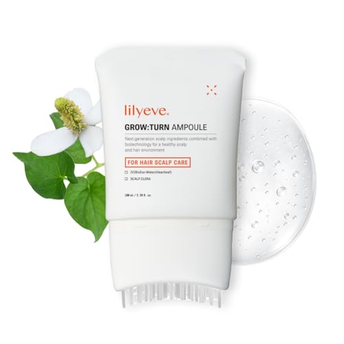 lilyeve GROWTURN Hair Growth Serum with Built-in Brush, Heartleaf-Derived Exosomes to Revitalize, Korean Hair Care, 3.38 fl. oz. (Pack of 1)