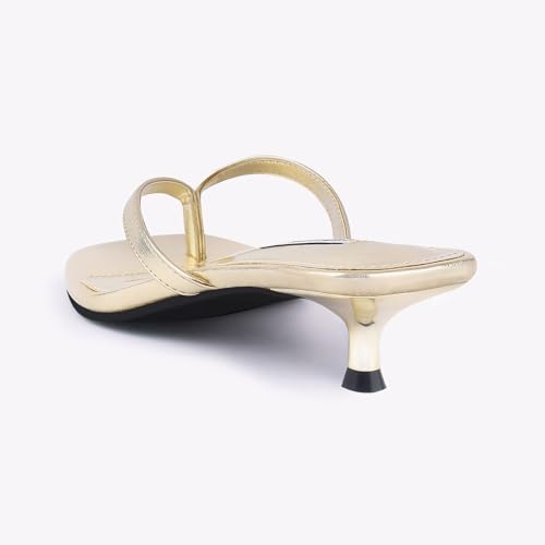 Image of STUNAHOME Kitten Heels Sandals for Women Cute Summer Square Open Toe 1.4 Inches Comfortable Thong Flip Flop Heels
