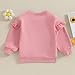 Toddler Baby Girl Casual Solid Color Ruffle Sweatshirt Crewneck Long Sleeve Tops Pullover Kids Child Infant Clothes (A Pink, 6-12 Months)