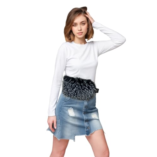 MioCloth Women’s Faux Fur Tie Waist Belt, Adjustable Vintage Leather Punk Belts for Dresses and Pants Waistband3