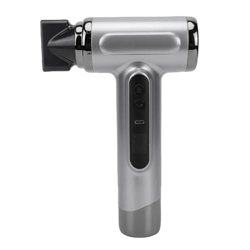 Oreilet Secador de Pelo Inalámbrico, Secador de Pelo Portátil de Viento Frío y Caliente 200 W con Boquilla, SecadorPelo Ligero Recargable para Viajes, Dormitorios Camping, Vehículos