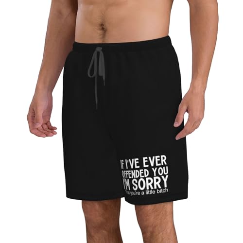 I'm Sorry If I've Ever Offended You Men's Casual Board Shorts Swim Trunks Beach Golf Short Swimwear Bathing Suits2