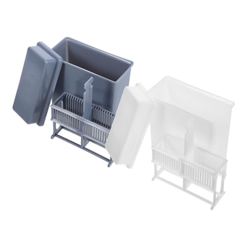 CHILDWEET 2pcs Dyeing Tools Lab Slide Stand Microscope Slide Racks Slide Drain Stand Rack Container Slots Staining Jar Slide Storage Container Glass Slide Drying Stand Microscope Kit Plastic