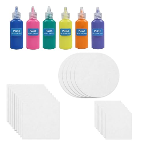 Sixth Space Spin & Paint Refill Pack for Spin Art Machine Spin Art Kit Art Design Card Stem Toys Kid Arts and Crafts