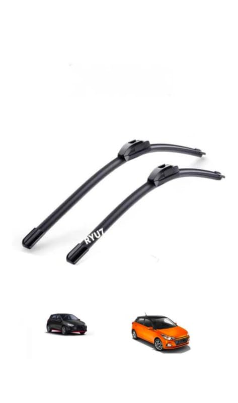 Image of All Season Frameless /Soft Wiper Blades Fits For Hyundai i20,i20 elite,New i20 N Line allroad 24 inch /600mm+16 inch /400mm(Pack of 2)