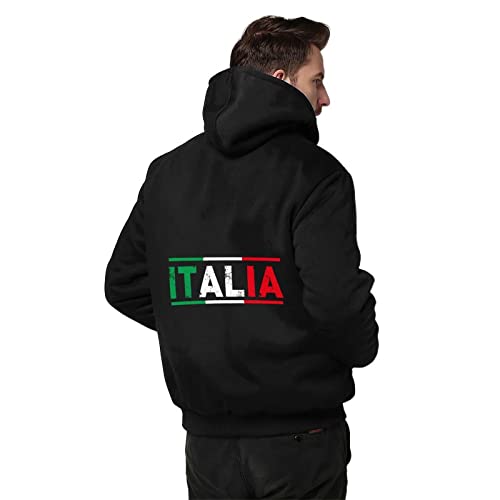 BAIKUTOUAN Italy Flag Men's Hoodies Thick Warm Lining Hooded Sweatshirt Zip-up Coat Casual Jacket2