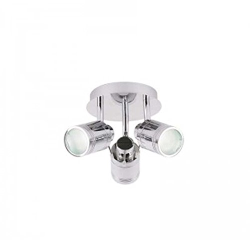 Lumière 3 spots Scorpius de salle de bain en métal chromé orientable