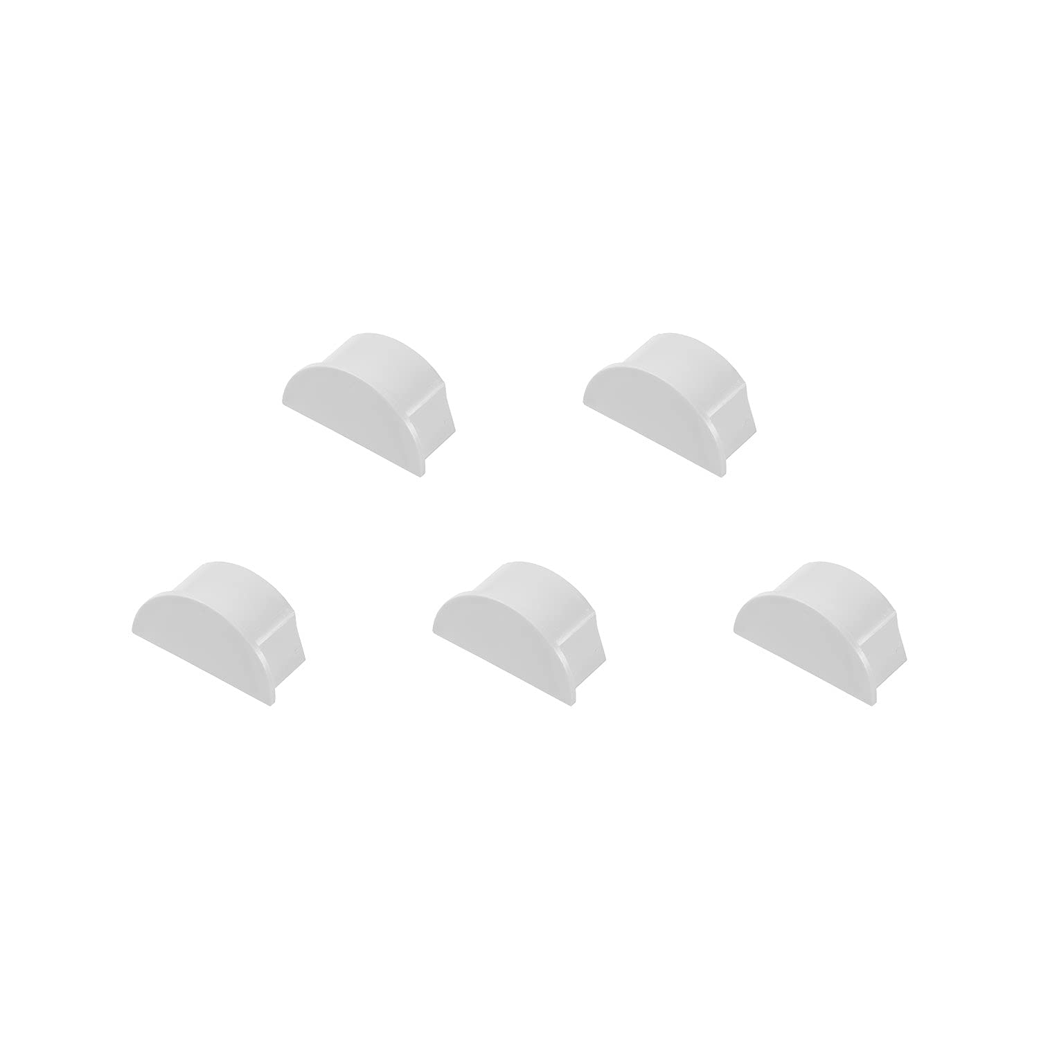 D-Line Large Cable Raceway End Cap, for use with 2" (W) x 1" (H) Cable Cover - 5-Pack, White