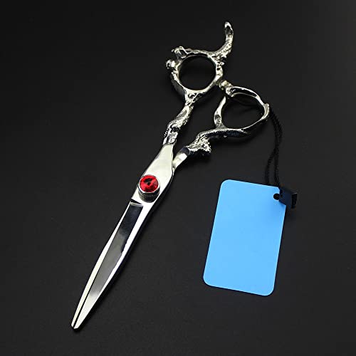 Ciseaux de coiffure professionnels en acier japonais 440C avec motif dragon
