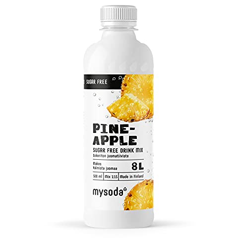 Mysoda Sirup Ananas Zuckerfrei, 1x Flasche ergibt 8 Liter Fertiggetränk, ohne Zucker, Sugar Free, 500ml Konzentrat Cover