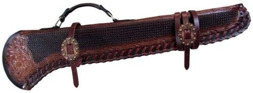 Showman ® 34" Basketweave Tooled Gun Scabbard with Copper Buckles