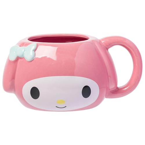 Image of Silver Buffalo Sanrio Hello Kitty and Friends My Melody Ceramic 3D Sculpted Mug, 20 Ounces