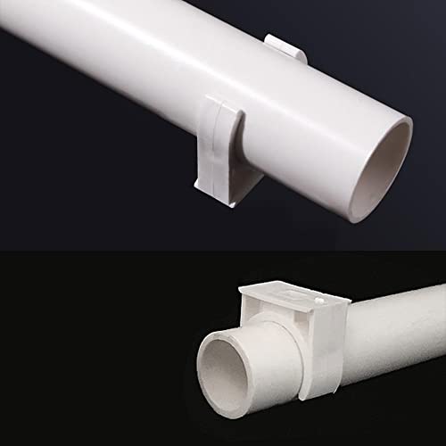 HLIWS PPR Water Pipe Clamps,18 PCS Universal Single Pipe Clip,Push-Fit Fittings,for Garden Irrigation Hose Connector,Screws not Included(Inner Diameter 40mm,White) - Image 4