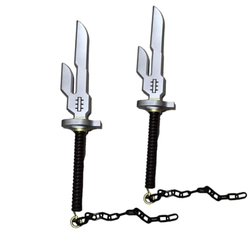 damdos Espada Daga de Halloween de 24 Pulgadas para Cosplay Fusshi-iguro, 2 Piezas Fushioguro para Espada Toojji Invertida de Lanza del Cielo, Regalos de cumpleaños (Juego de 2 Piezas), Lanza del