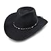 Produktbild STARS & STRIPES Western Woolfilzhut Reno - Westernhut Cowboyhut Westernmode Woolfilzhut für Damen und Herren (as3, Alpha, m, Schwarz)