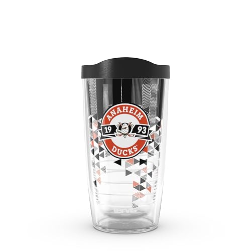 Image of Tervis Classic Tritan 16oz Tumbler with Travel Lid | NHL Anaheim Ducks - Shatter | Made in America, BPA /PFAS Free, Keeps Drinks Hot or Cold