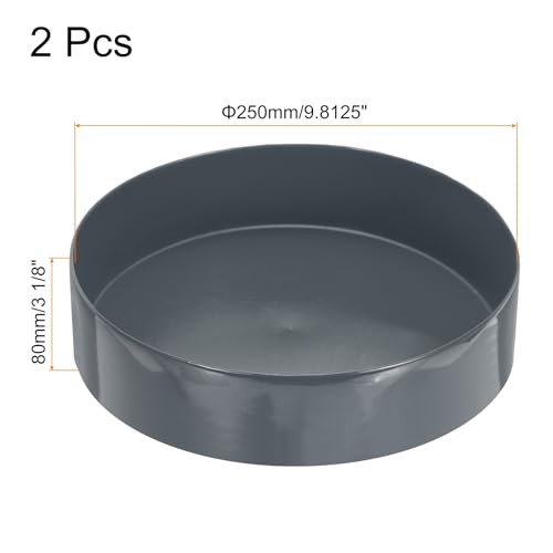 Image of uxcell 2pcs Rubber End Caps 250mm(9 13 /16 Inch) ID x 80mm(3 1 /8 Inch) H Vinyl Round Tube Bolt Cap Cover Screw Thread Protectors Dark Grey