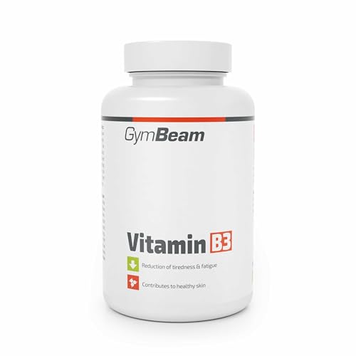 GymBeam Vitamin B3 (Niacin) (Kapseln) - 500 mg pro Tagesdosis unterstützt den Stoffwechsel und Energiegewinnung verringert Müdigkeit fördert Nervensystem & psychische Gesundheit vegan 90 caps