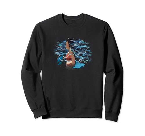 Sweat Vaiana Disney au design artistique et finitions soignées