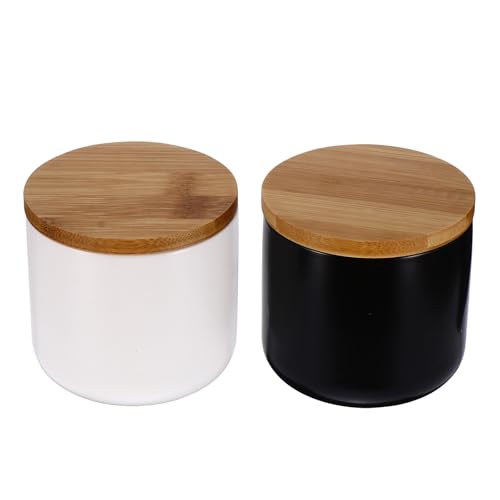 NIYANGLE Tarro Hermético de Cerámica para Almacenar Té y Snacks, Paquete de 2 Piezas, Diseño Portátil y Ligero Detalles Decorativos Obsequios