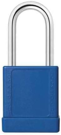 Lockout Padlock, KA, Blue, 2"H, PK3