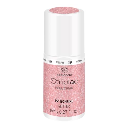 alessandro Striplac Peel or Soak -VEGAN- BONFIRE - LED-Nagellack in Rosa - Für perfekte Nägel in 15 Minuten, 8 ml
