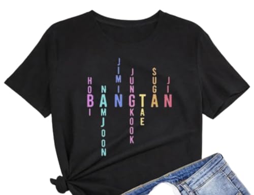 Tshirts for Bangtan Boys Women Sleeve Member Name...